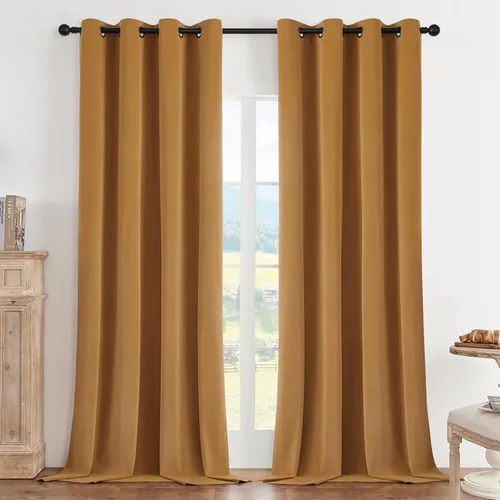 Miniatura 12 de Joydeco - Cortinas opacas 100% azul rey, 84 pulgadas, 2 paneles, cortinas de terciopelo azul rey de lujo para dormitorio y sala de estar, cortinas