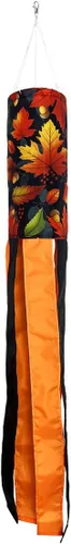 Miniatura 4 de Briarwood Lane Calabazas a cuadros Otoño Windsock Primitive Fall 40" L