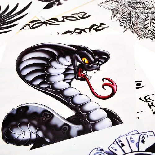 Miniatura 8 de PowerTRC Calcomanías temporales de tatuaje, 16 hojas de tatuajes para hombres y mujeres, tatuajes para Halloween, fiestas, festivales. Diseños