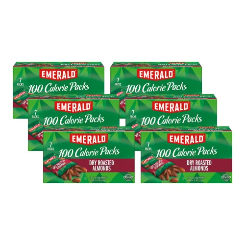 Miniatura 20 de Emerald Nueces secas de almendras tostadas, paquetes de 100 calorías, 7 unidades (paquete de 2)