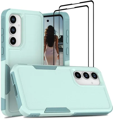 Miniatura 186 de Jeylly Compatible con Samsung Galaxy A22 5G Funda, Funda Samsung A22 5G con 2pcs protectores de pantalla de vidrio templado