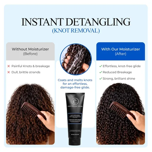 Miniatura 5 de Controlled Chaos Hidratante capilar para cabello rizado, sin parabenos ni sulfatos, hidrata y define el cabello extra seco, ondulado, grueso
