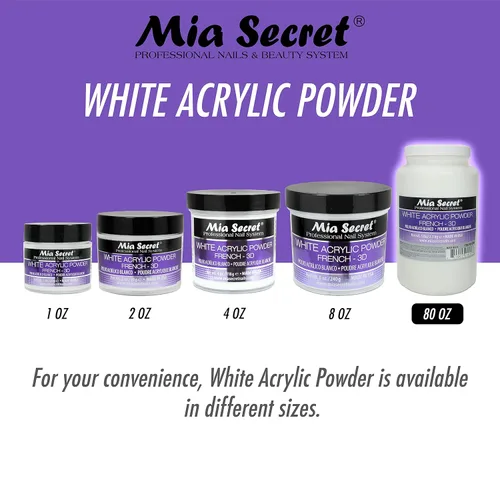 Miniatura 3 de Mia Secret Polvo acrílico blanco (5 libras)