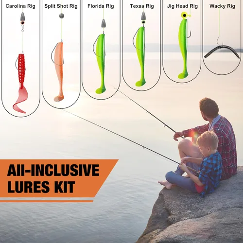 Miniatura 2 de TRUSCEND Complete Fishing Lures - Tackle Box with Tackle Included - Crankbaits, Minnows, Frogs, Vibes, Poppers, Spinners, Spoons, Soft Baits, Hooks