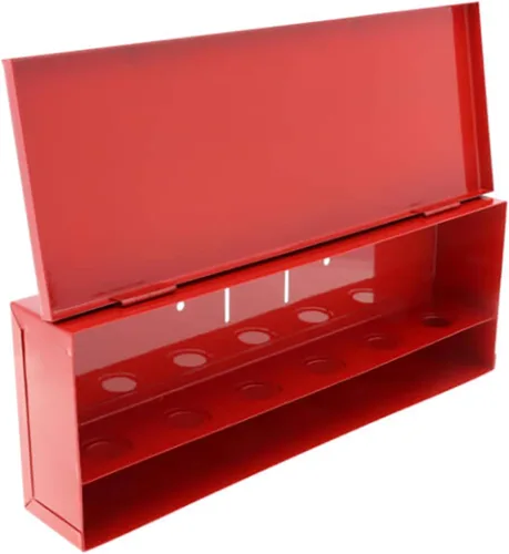 Metal Magery Gabinete de repuesto para rociadores contra incendios, caja de 6 cabezales para cabezales de rociadores de 1/2" y 3/4"