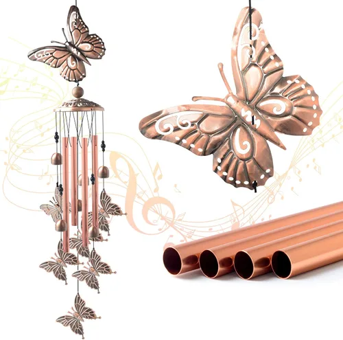 Campanillas de viento de mariposa, regalo para abuela, regalos de cumpleaños para mamá para hija, regalo de amiga, tía, mujer, decoración de