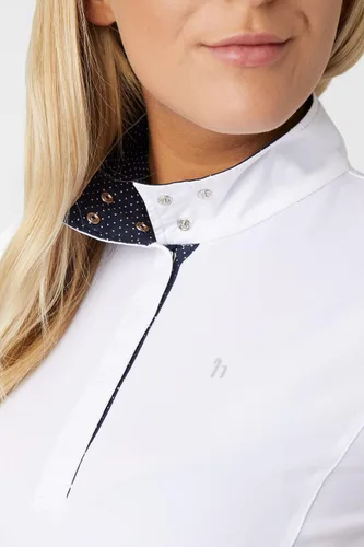 Miniatura 2 de HORZE Camisa de manga corta para mujer Blaire Sun Show, BlancoAzul marino oscuro