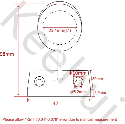 Miniatura 2 de Par Heavy Duty 316SS 60 ° Marine Boat Stanchion Hand Rail Fitting IZQUIERDA-FRONT para tubo de 1