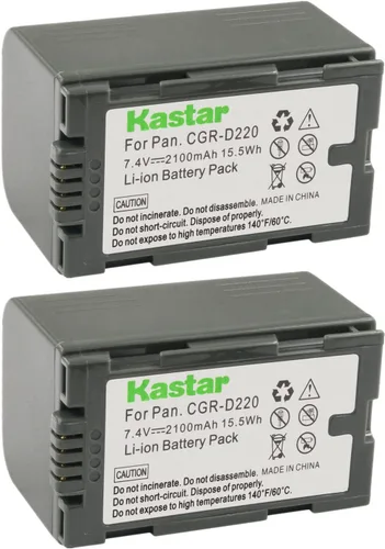 Miniatura 5 de Kastar Paquete de 1 batería de repuesto CGR-D16 para Panasonic CGR-D320, CGR-D320A/1B, CGR-D320E/1B, VW-VBD25, Panasonic DE-A20, DE-A88C, VSK0581