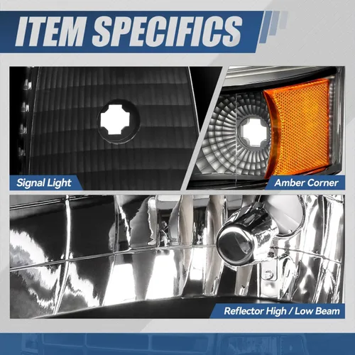 Miniatura 4 de Auto Dynasty Juego de Faros LED DRL 3D y Lámpara de Parachoques Compatible con Ford F-150 F-250 F-350 Bronco 1992-1996, Lado del Conductor