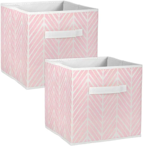 Miniatura 14 de DII Non Woven Storage Collection - Contenedor de espiga de poliéster, juego pequeño de 2, menta, 2