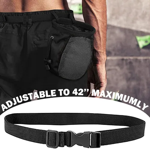 Miniatura 4 de Bolsa de tiza de escalada - Bolsa de tiza negra ajustable para equipos de escalada en roca