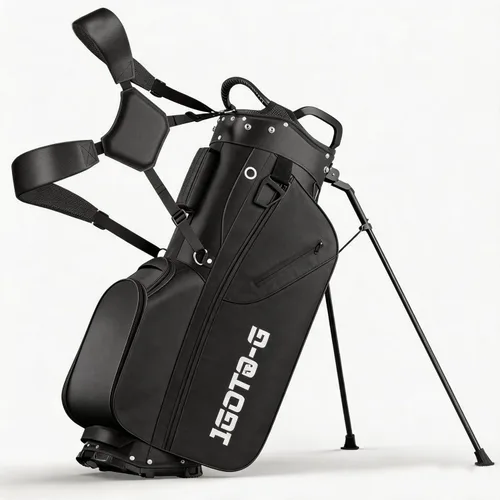 Bolsa de soporte de golf de 7 vías, bolsas ligeras para palos de golf con 7 divisores de longitud completa, hielera, capucha de lluvia para hombres