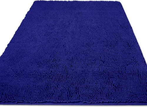 Miniatura 288 de Yeaban Alfombra de pasillo de baño de 24 x 72 pulgadas, antideslizante, alfombra de baño larga de felpilla gruesa, absorbente y lavable, alfombra
