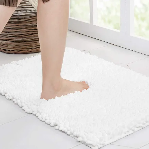 Miniatura 157 de Walensee Alfombra de baño antideslizante (24x17 pulgadas, rosa polvoriento) absorbente de agua, súper suave, lanuda de felpilla, lavable a máquina