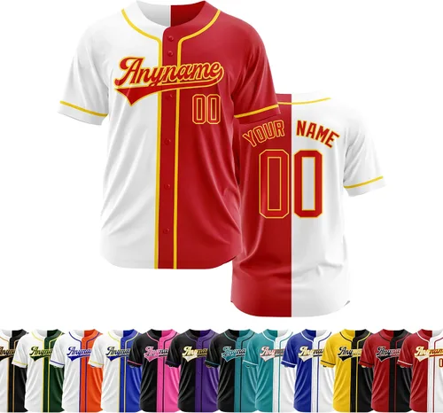 Miniatura 30 de Camiseta de béisbol personalizada con número de nombre cosido o impreso, camiseta de béisbol para hombres, mujeres, jóvenes, camiseta de béisbol