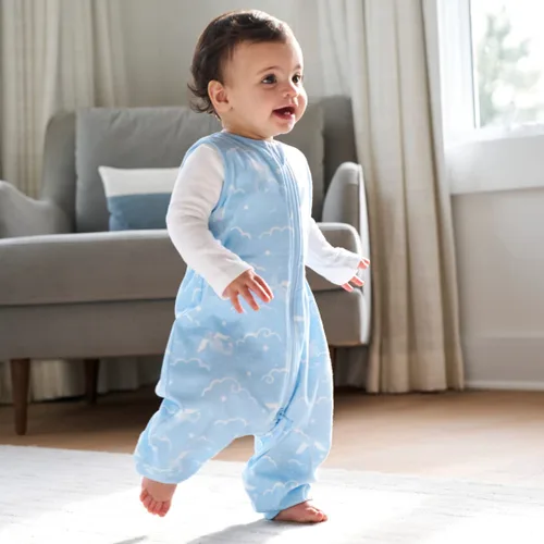 Miniatura 4 de HALO Saco de dormir para niños, 100% algodón, manta con mangas, TOG 0.5, dragones, 2T