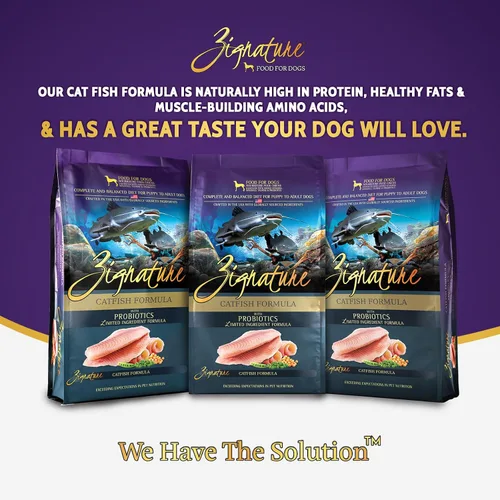 Miniatura 7 de Zignature Alimento seco para perros con fórmula de ingredientes limitados de bagre, 4 libras