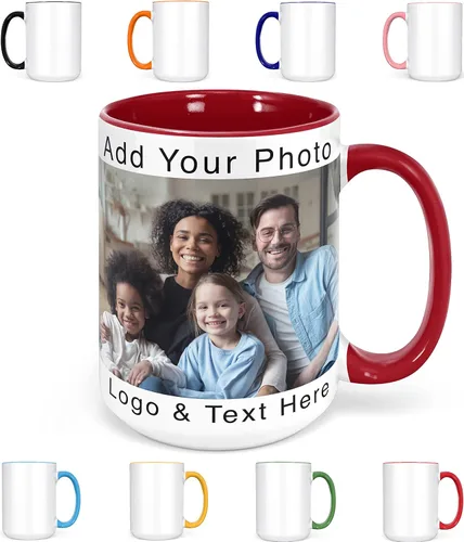 Miniatura 9 de Taza personalizada con texto en inglés "I Love You", regalos personalizados para parejas, regalos románticos con fotos para el día de San Valentín