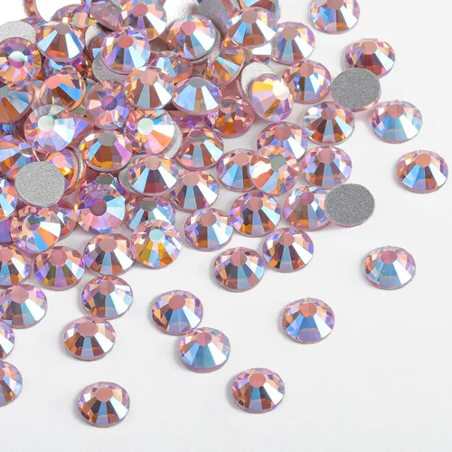 Miniatura 38 de Beadsland 2880 piezas de diamantes de imitación de cristal con reverso plano, gemas redondas para decoración de uñas y manualidades, cristal, SS16