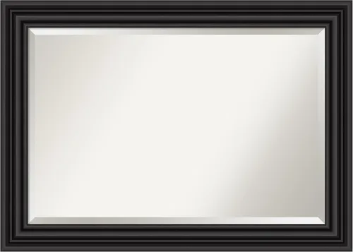 Miniatura 9 de Amanti Art Espejo de baño negro para sobre el fregadero, espejo de tocador rectangular negro colonial de 26 x 22 pulgadas, marco tradicional