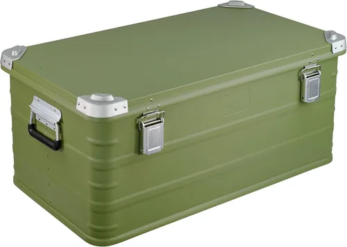 Miniatura 20 de Eylar Caja de almacenamiento de aluminio cruzada para Overland, baúl, estuche de carga de metal, caja de almacenamiento (combo de 4 piezas, negro)