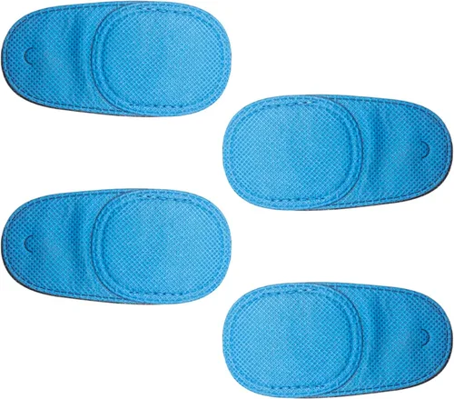 Miniatura 6 de Paquete de 2 parches para ojos, parches reutilizables para ojos izquierdo y derecho para niños, niños pequeños, ojos perezosos (azul) (2)