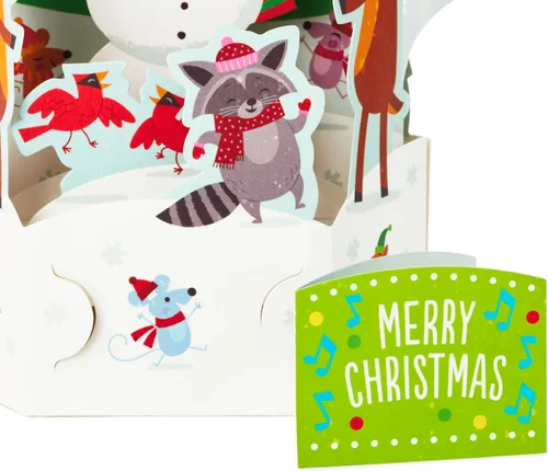 Miniatura 6 de Hallmark Paper Wonder - Tarjeta de Navidad desplegable con luces y música (reproduce rockeando alrededor del árbol de Navidad)