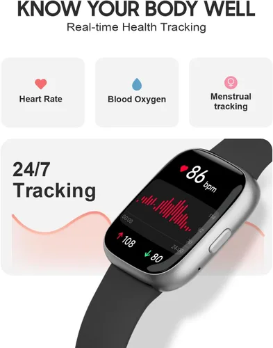 Miniatura 3 de TOOBUR Reloj inteligente para mujeres y hombres, Alexa integrado, responder/hacer llamadas, reloj de seguimiento de actividad física de 1.83