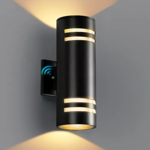 Miniatura 15 de KIZON Luces Modernas de Pared para Exteriores con Sensor de Anochecer a Amanecer, Lámpara Cilíndrica para Exteriores de Montaje en Pared con Acabado