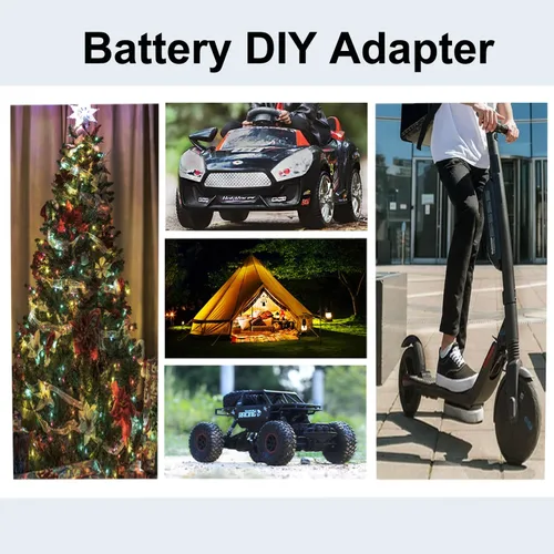 Miniatura 5 de Paquete de 2 adaptadores de batería Power Wheels para adaptador de batería Milwaukee M18, 6 fusibles de 30 A, 2 terminales de cable y cable de 12