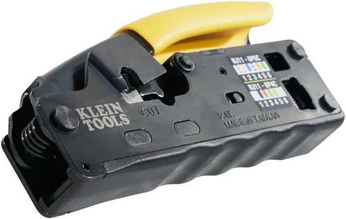 Miniatura 8 de Klein Tools VDV226-107 Crimpadora modular compacta de cable de datos de trinquete/pelacables/cortador de alambre, CAT6, CAT5, CAT3, cable de voz
