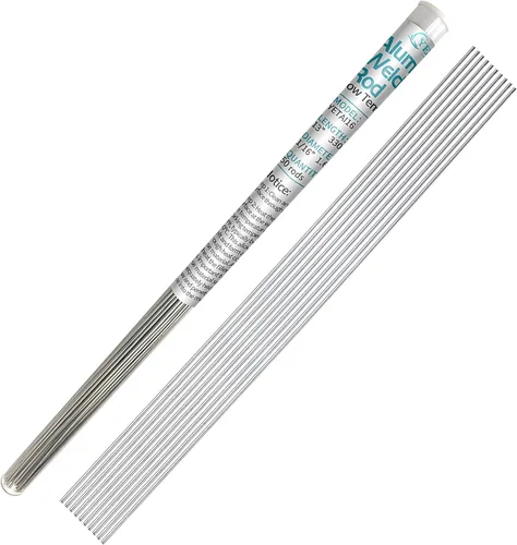 50 varillas de soldadura de aluminio 1/16 para antorcha de propano, varillas de soldadura de aluminio con núcleo de flujo SIN NECESIDAD de flujo,
