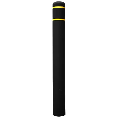 Miniatura 21 de Ideal Shield Cubierta de bolardo de seguridad negra de 1/8 pulgadas de 4 pulgadas con rayas rojas, 60 pulgadas de alto. Cinta de instalación