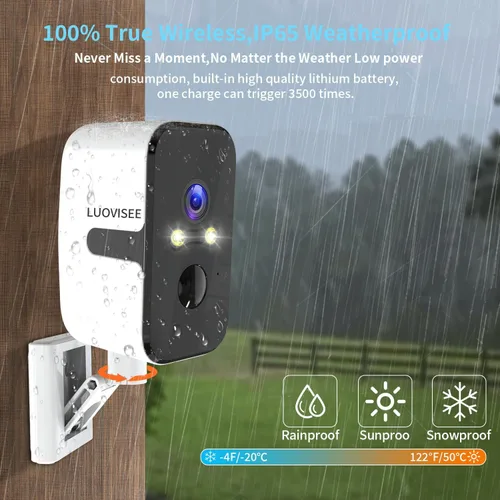 Miniatura 9 de Cámaras de seguridad inalámbricas para exteriores, 2.4G/5G WIFI cámaras magnéticas para interiores con batería para seguridad del hogar con 1Paquete