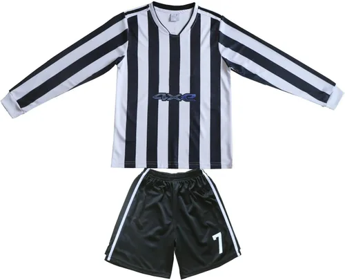 Miniatura 8 de LeenBD Camiseta y pantalones cortos de fútbol New Juve #7 Ronaldo 2021/2022 para niños, tallas juveniles