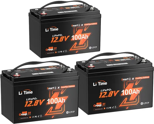Miniatura 14 de LiTime Batería LiFePO4 de 12 V 230 Ah, recargable, de litio, más de 4000 ciclos profundos, energía de respaldo para casa rodante, remolque de viaje