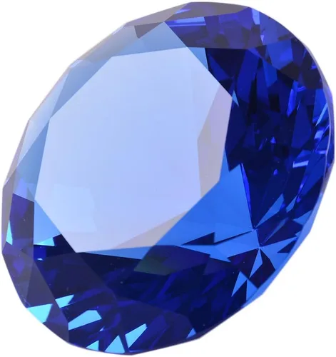 Miniatura 19 de LONGWIN Pisapapeles de diamante de cristal de 80 mm (3.1 pulgadas), joyas para decoración de boda, centros de mesa, decoración para el hogar (Azul)