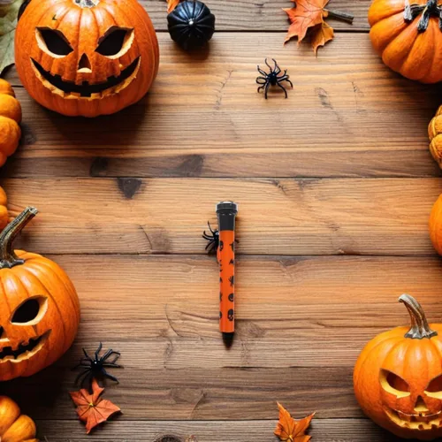 Miniatura 7 de STOBOK Proyector de linterna de Halloween con patrón de fantasma de calabaza, linterna de mano para decoración de fiestas, luz aterradora segura
