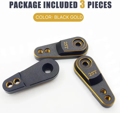 Miniatura 4 de Servo bocina de aluminio 25T actualizaciones de brazo de dirección para servomotores estándar compatibles con Traxxas TRX4 Axial SCX10 Tamiya 1/10