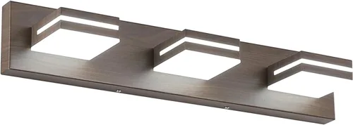 Miniatura 43 de SineRise - Lámpara LED para tocador de baño - Moderna lámpara de acrílico con acabado cromado para iluminación de pared sobre el espejo - 2 luces