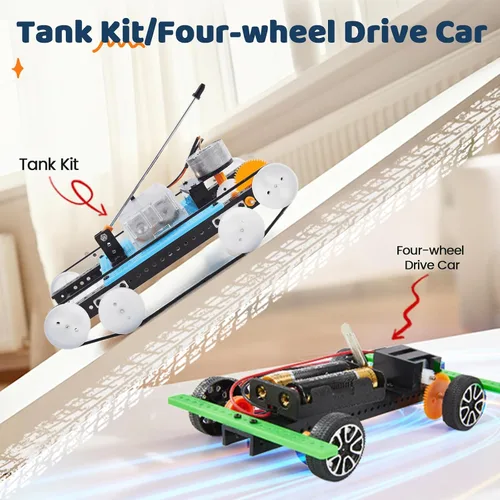 Miniatura 6 de Kit de ciencia de laboratorio en casa STEM 6 en 1 para niños de 8 a 12 años, niños y niñas de 9, 10, 11, 13, 14 años: construcción de tanques