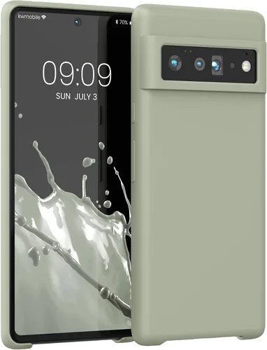 Miniatura 430 de kwmobile Funda Compatible con Google Pixel 6 Pro - Funda de teléfono de silicona TPU con acabado suave - Azul Arrecife