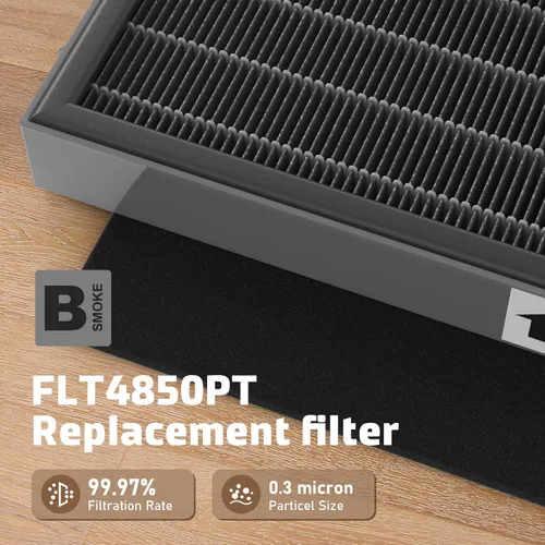 Miniatura 4 de Filtro B de repuesto HEPA transparente de humo compatible con AC4825 AC4300 AC4800 AC4900 AC4850, 2 filtros HEPA verdaderos y 6 prefiltros de carbón