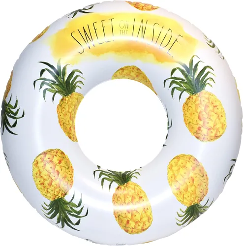 Miniatura 17 de Rae Dunn x CocoNut Flotador de anillo flotante, tamaño adulto, balsa inflable grande de 48 pulgadas y tubo interior de agua duradero, fácil de Happy