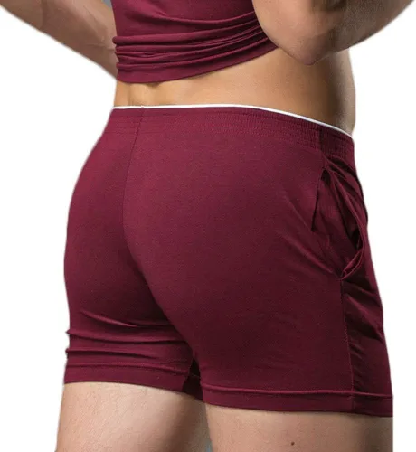 Miniatura 2 de Rexcyril Pantalones cortos de algodón para hombre, para correr, entrenamiento, gimnasio, descanso, dormir