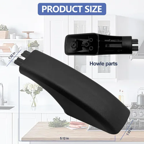 Miniatura 5 de WB07X10034 - Juego de 2 tapas de repuesto para manija de horno GE General Electric Stove Oven Door Handle Reemplaza AP3623187, 242863, AH229187