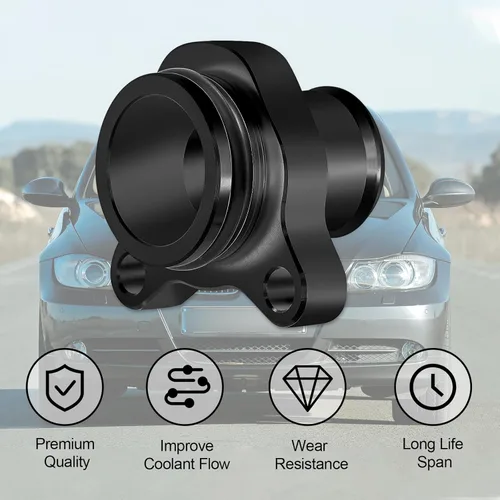 Miniatura 3 de Manguera de agua de aluminio compatible con BMW N51 N52 N53 N54 335i 335xi 135i 325i 330i 3.0L, reemplaza 11537544638 11537541992 (negro)