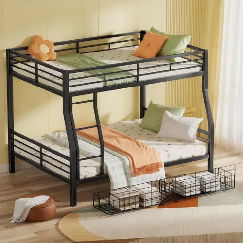 Miniatura 10 de DNYN Litera tamaño matrimonial XL sobre Queen con nido para dormitorio de niños, fácil de montar y diseño que ahorra espacio, no necesita somier