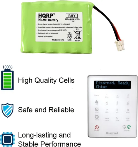 Miniatura 6 de HQRP Batería de 7.2 V compatible con Honeywell Intrusion 300-06868 TSS Keypad, 8DLLKP500 8DLTSSCBASE1 8DLWLTP100 WLTP100 LKP500 Lyric Smart